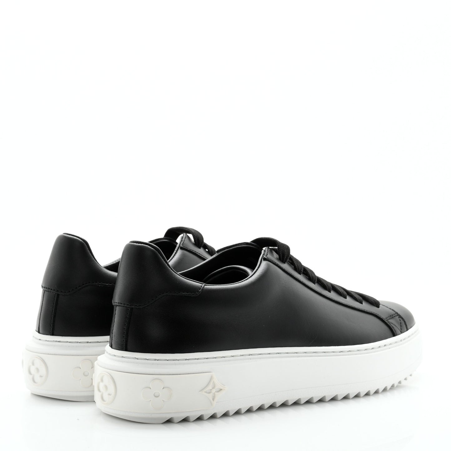 Calfskin Time Out Sneakers 37.5 Black