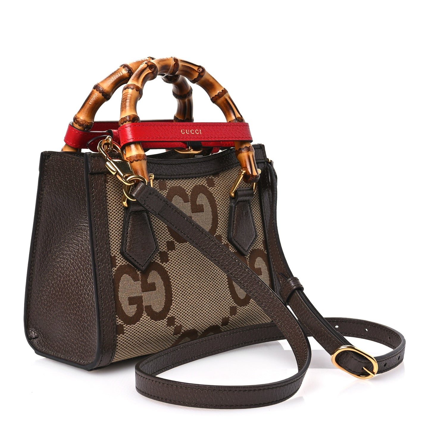 Monogram Jumbo GG Textured Dollar Calfskin Mini Diana Tote Bag Camel Ebony New Acero Pomegranate Red