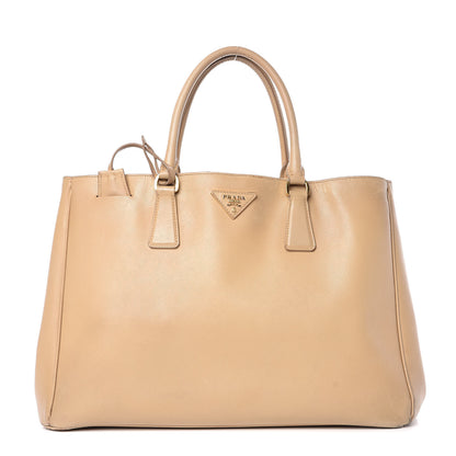 Prada Saffiano Lux Large Tote Sabbia 1 of 17