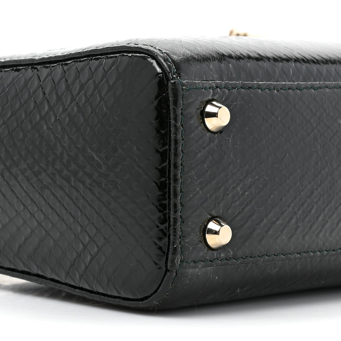 Shiny Snakeskin Mini Lady Dior Emerald Green