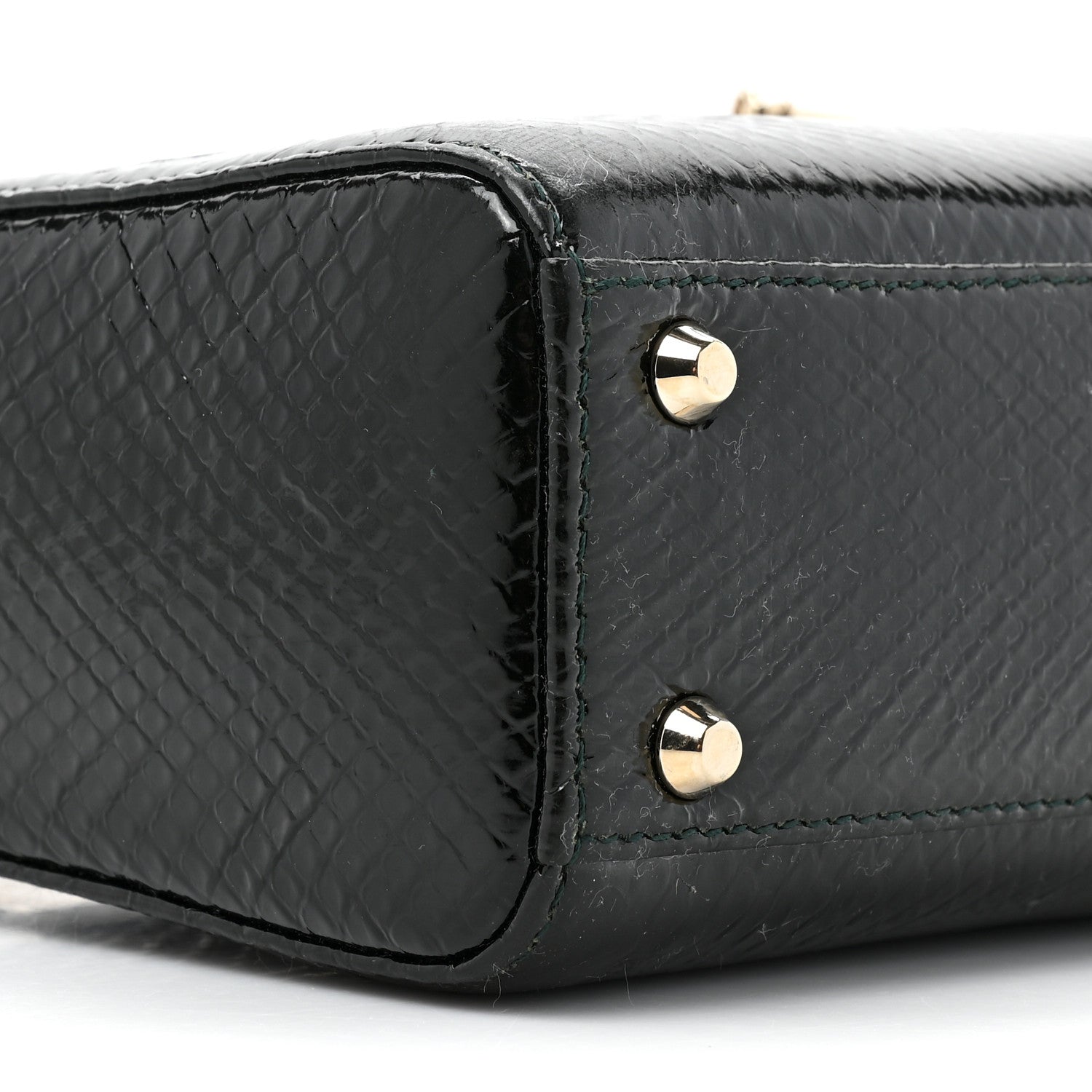 Christian Dior Shiny Snakeskin Mini Lady Dior Emerald Green 9 of 11