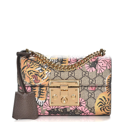 Gucci GG Supreme Monogram Bengal Small Padlock Shoulder Bag Beige Pink 1 of 7