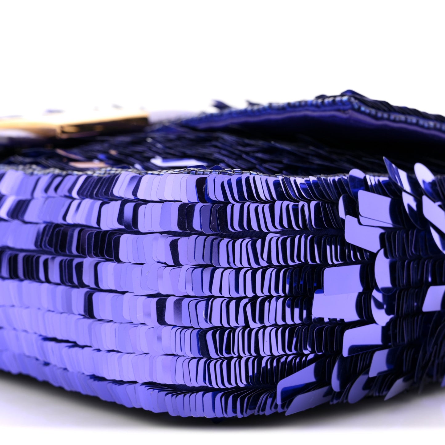 Sequin Paillettes Shiny Nappa Sex and the City Baguette Viola Purple Rain