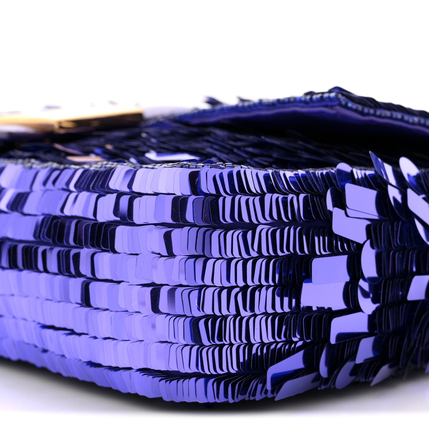 Fendi Sequin Paillettes Shiny Nappa Sex and the City Baguette Viola Purple Rain 10 of 11