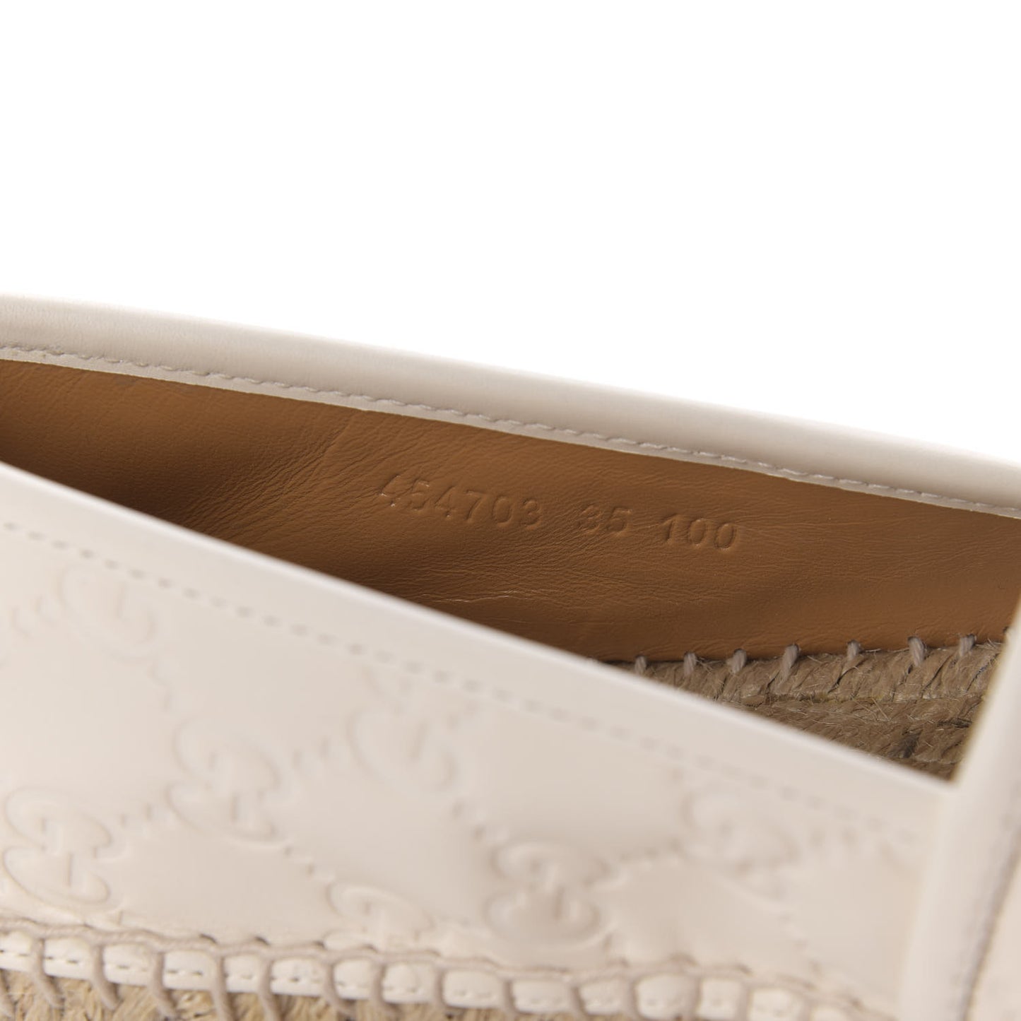 Guccissima Signature Espadrilles 35 Mystic White
