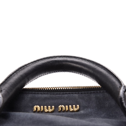 Miu Miu Washed Canvas Canapa Shopping Pattina Tote Bleuette 17 of 22