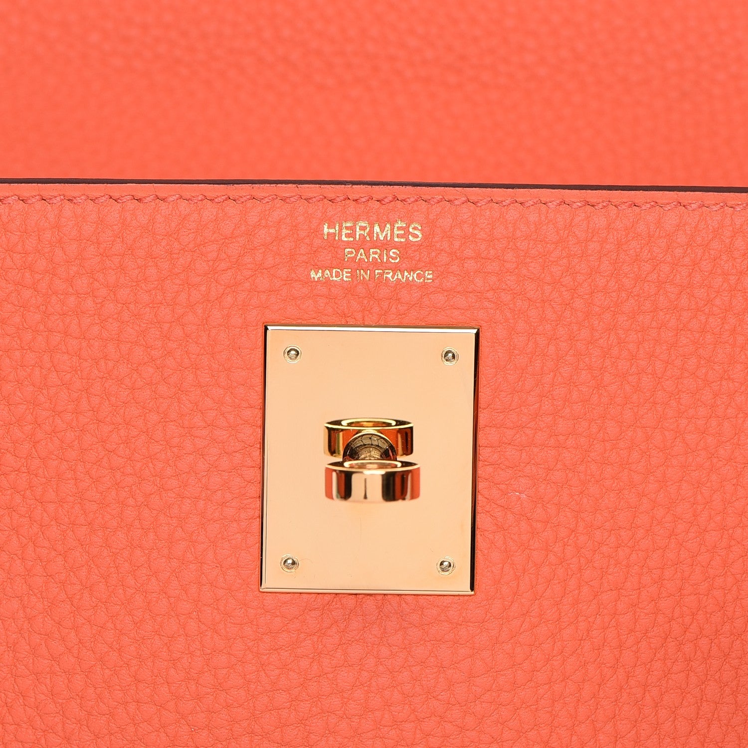 Hermes Togo Kelly Retourne 28 Orange Poppy 11 of 31