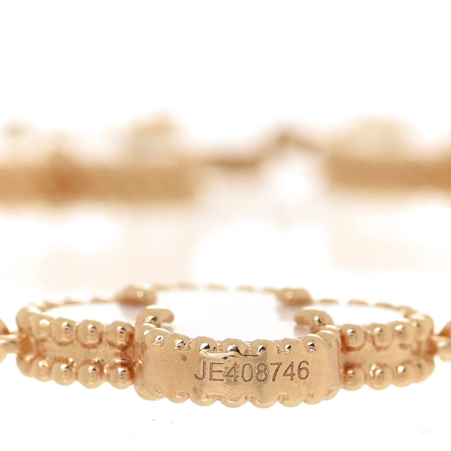 Van Cleef & Arpels 18K Yellow Gold Mother of Pearl 5 Motifs Vintage Alhambra Bracelet 4 of 6