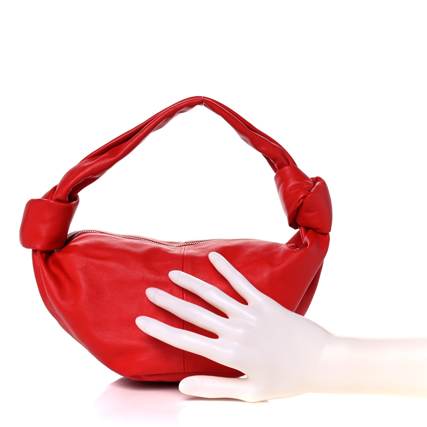 Bottega Veneta Calfskin Mini Double Knot Bag Red 2 of 9