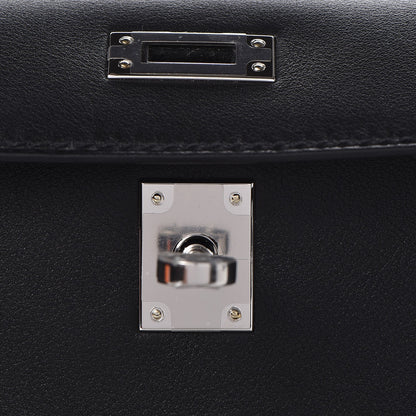 Hermes Swift Kelly Pochette Clutch Black 10 of 27