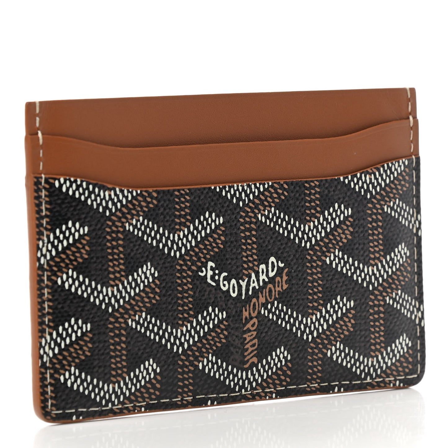 Goyardine Saint Sulpice Card Holder Black Gold