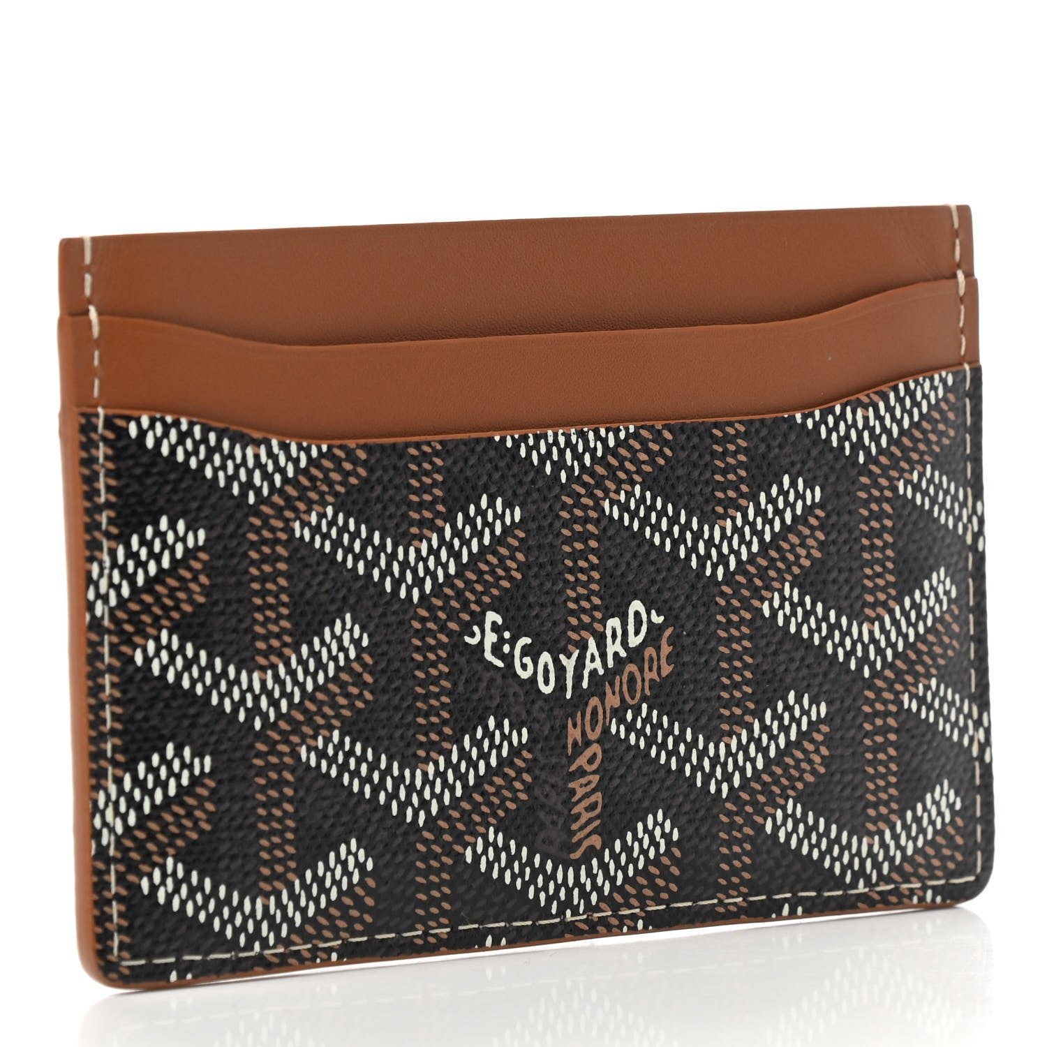 Goyard Goyardine Saint Sulpice Card Holder Black Gold 3 of 7
