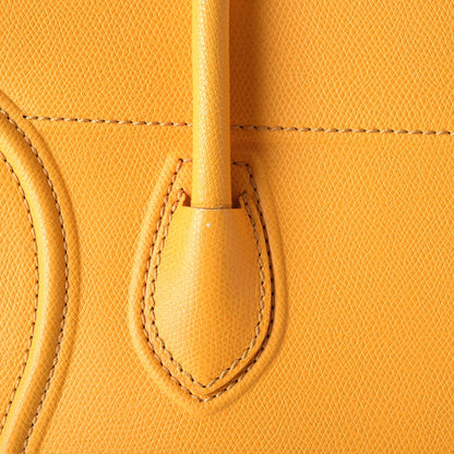 Celine Grained Calfskin Medium Phantom Luggage Saffron 14 of 29