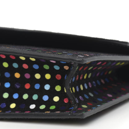 Christian Louboutin Suede Polka Dot Loubi54 Crossbody Clutch Black Multicolor 9 of 9