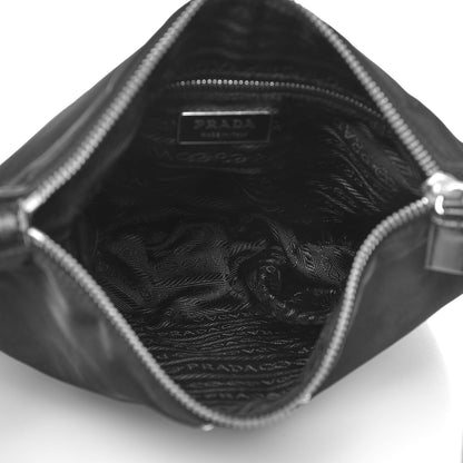 Prada Nylon Flat Messenger Bag Black 5 of 8