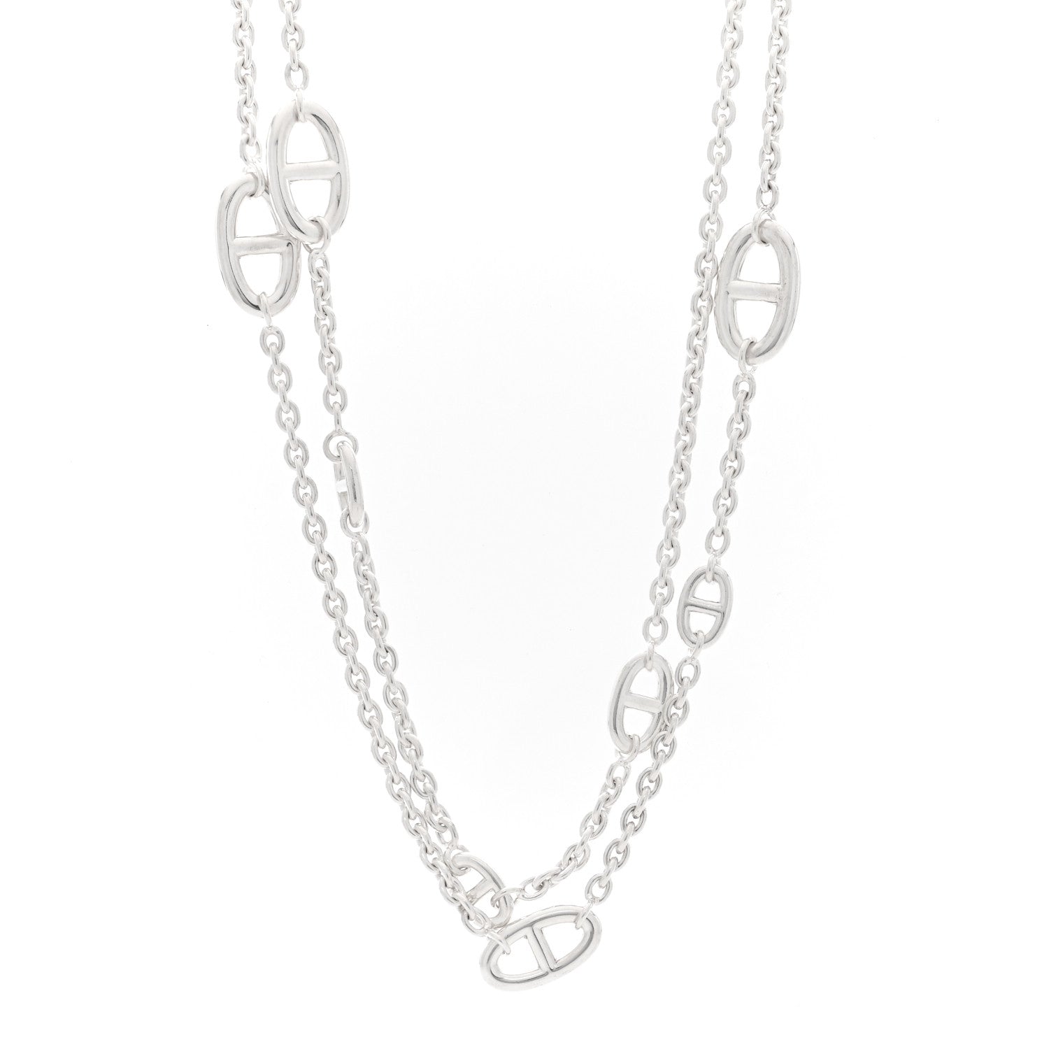 Hermes Sterling Silver Farandole Necklace 120 1 of 4