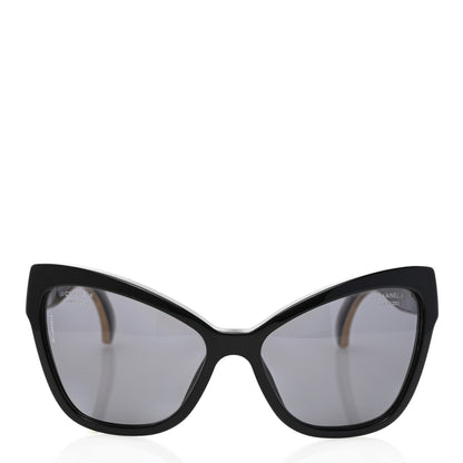 Chanel Acetate CC Cat Eye Sunglasses 5271 Black 2 of 8
