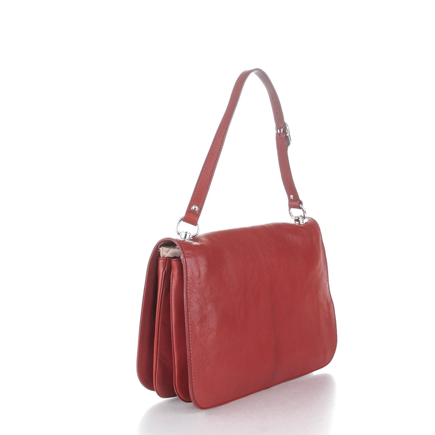 Calfskin Blondie Medium Flap Red