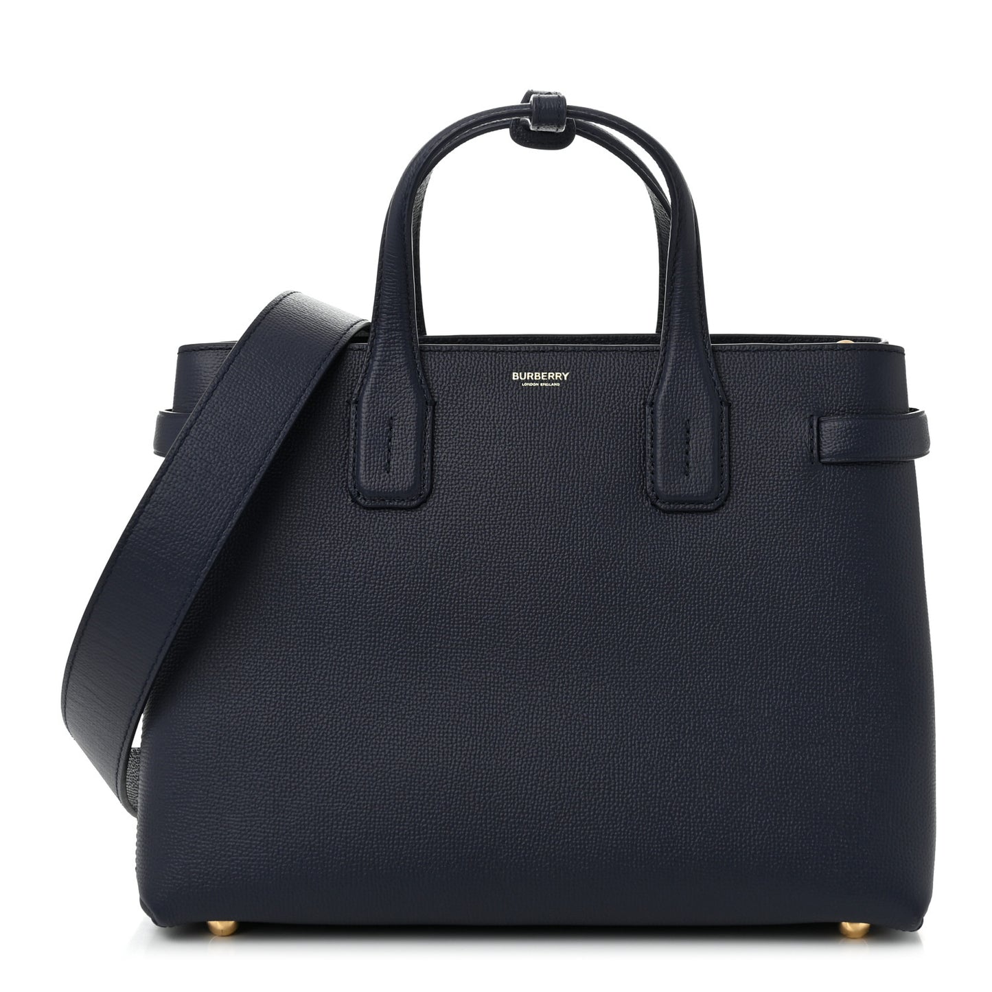 Derby Calfskin Vintage Check Medium Banner Tote Regency Blue