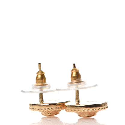 Chanel CC Button Earrings Gold 3 of 5