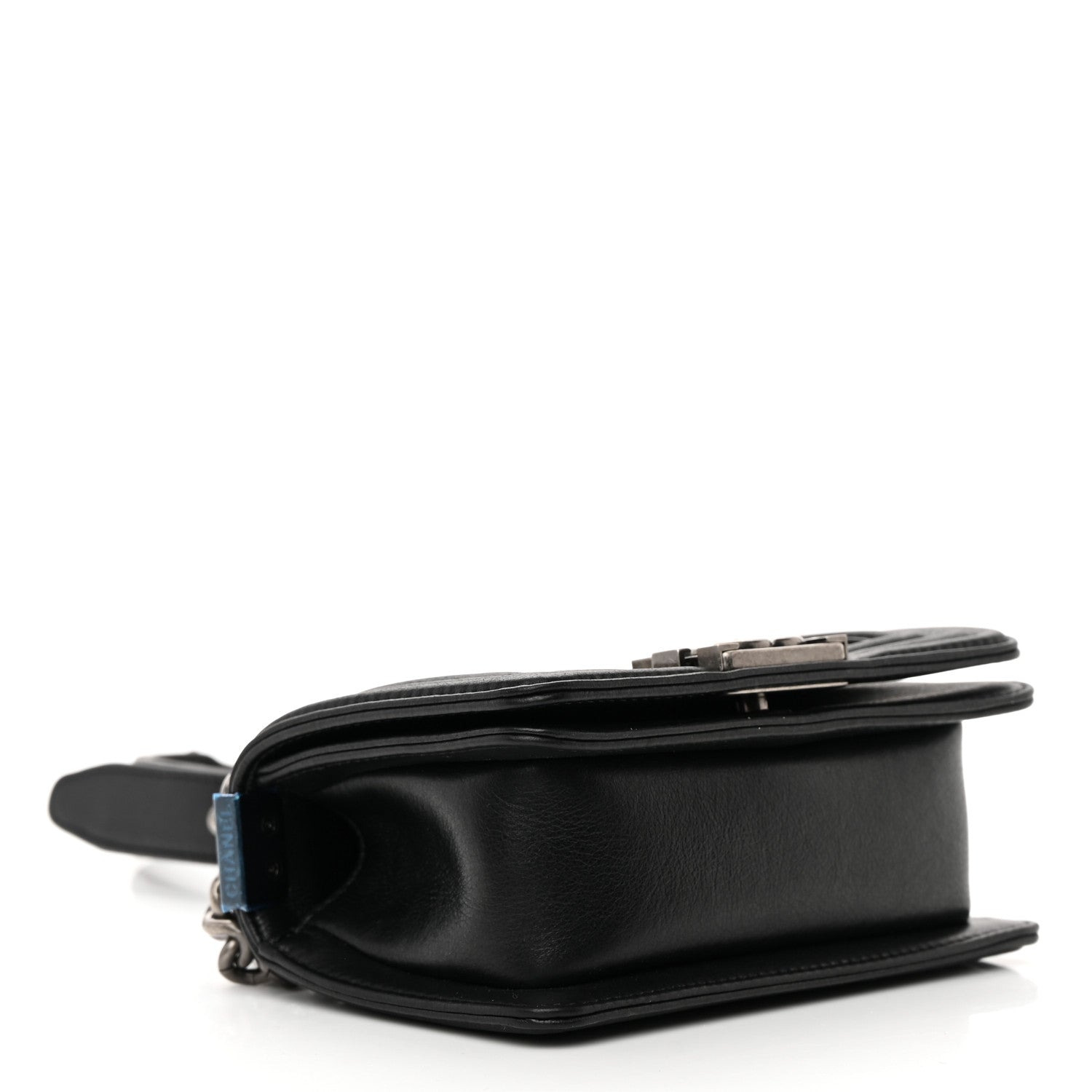 Chanel Galuchat Stingray Mini Boy Flap Black Silver 3 of 12