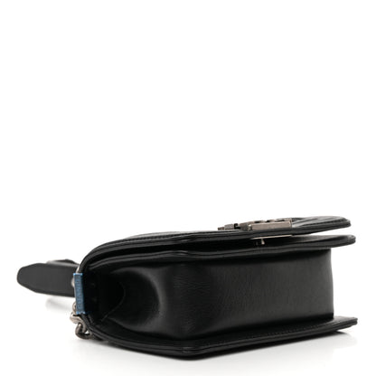 Chanel Galuchat Stingray Mini Boy Flap Black Silver 3 of 12