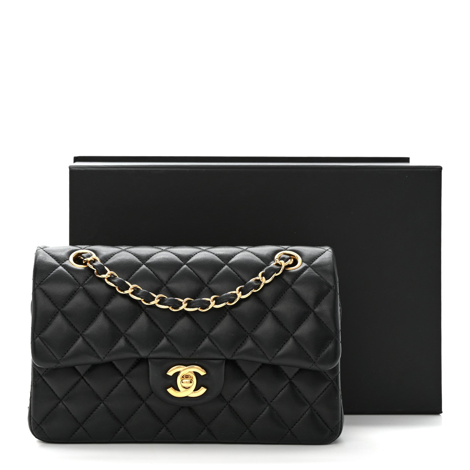 Chanel Lambskin Quilted Small Double Flap Black 15 of 15