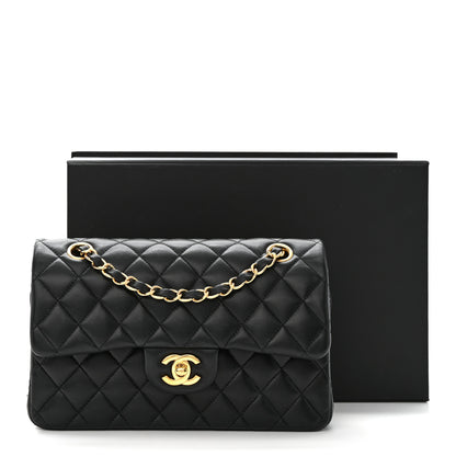 Chanel Lambskin Quilted Small Double Flap Black 15 of 15
