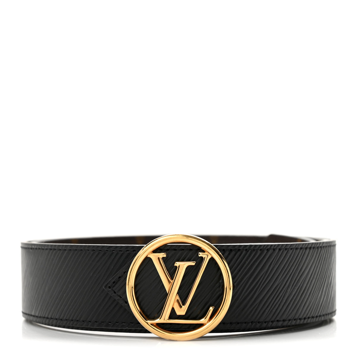 Monogram Epi 35mm LV Circle Reversible Belt 90 36 Black