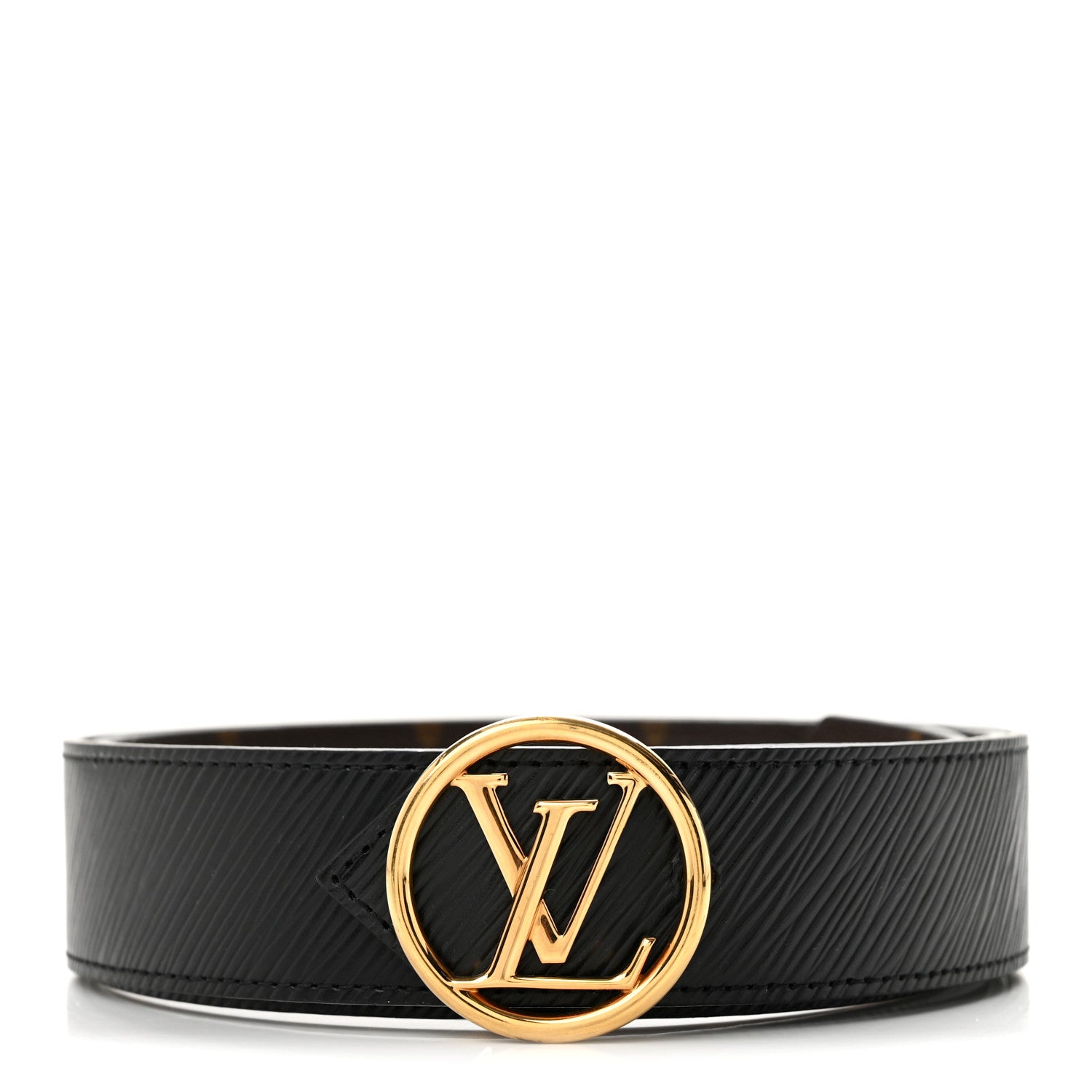 Louis Vuitton Monogram Epi 35mm LV Circle Reversible Belt 90 36 Black 3 of 11