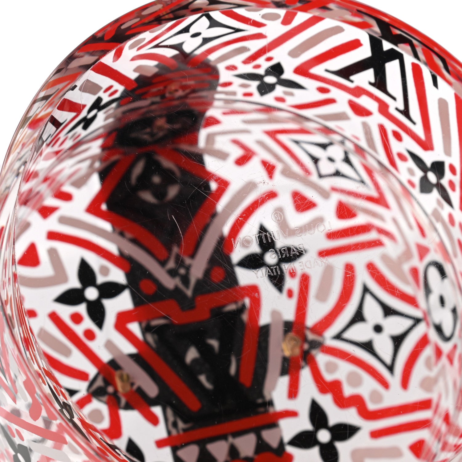 Louis Vuitton Transparent Plexiglass Monogram Giant Crafty Box Scott Rouge 6 of 7