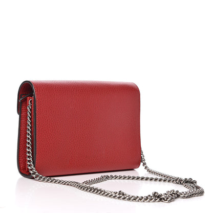 Gucci Calfskin Mini Dionysus Chain Wallet Hibiscus Red 3 of 12