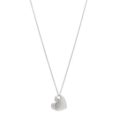 Tiffany Sterling Silver Puffed Heart Pendant Necklace 1 of 4