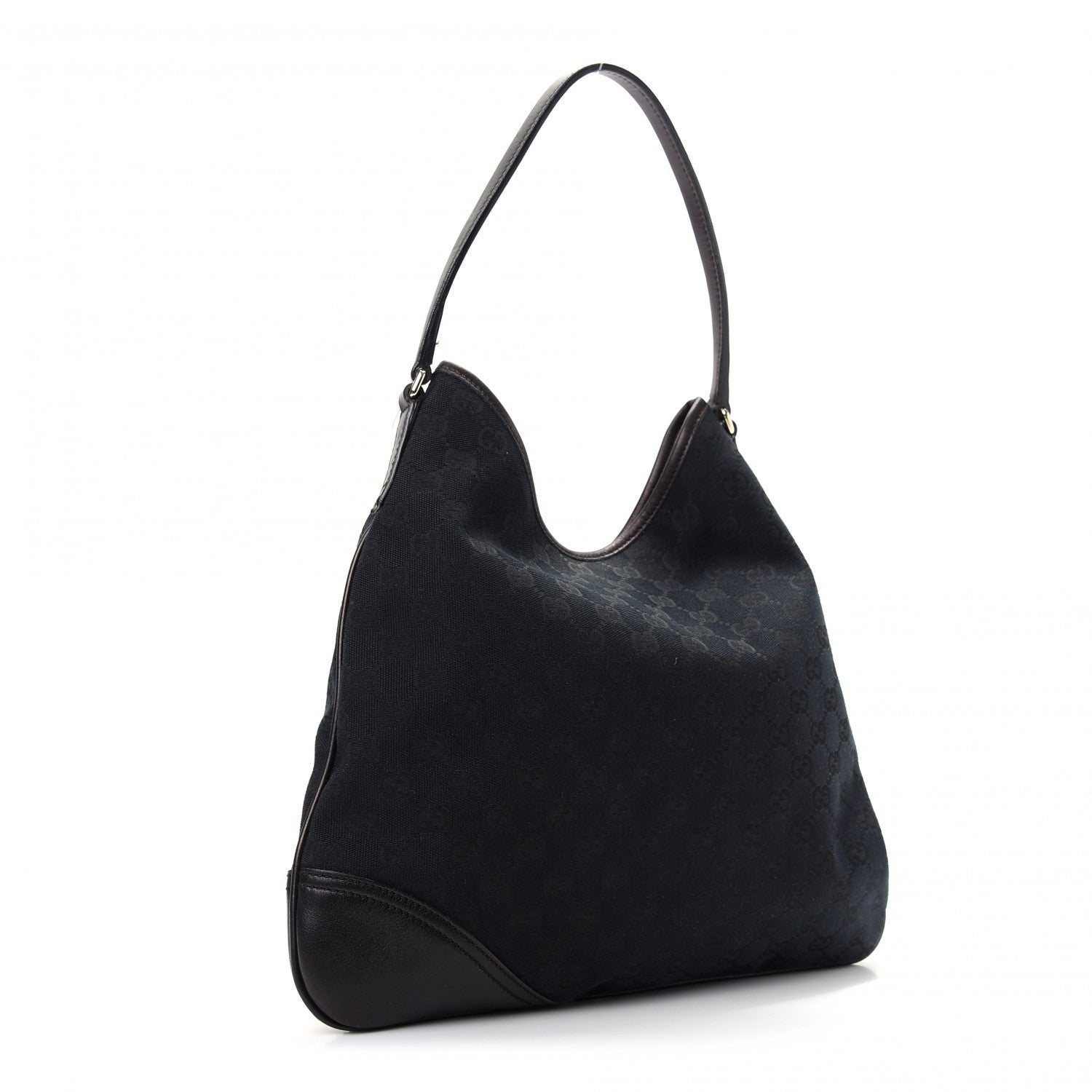 Gucci Monogram Medium New Britt Hobo Black 3 of 9