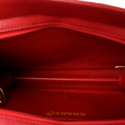 Chanel Lambskin Chevron Small Shoulder Bag Red 5 of 10