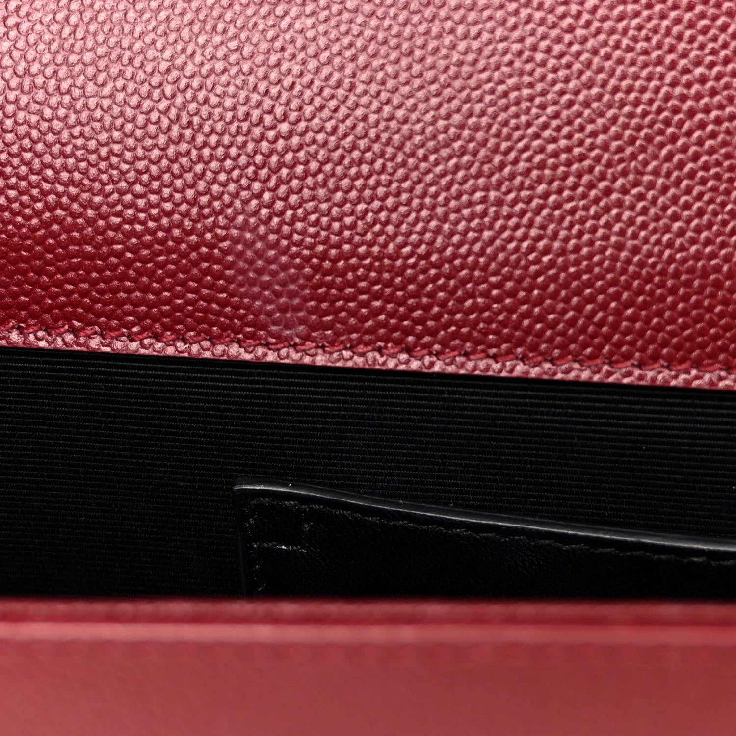 Saint Laurent SAINT LAURENT Grain De Poudre Classic Monogram Cassandre Clutch Dark Red 18 of 20