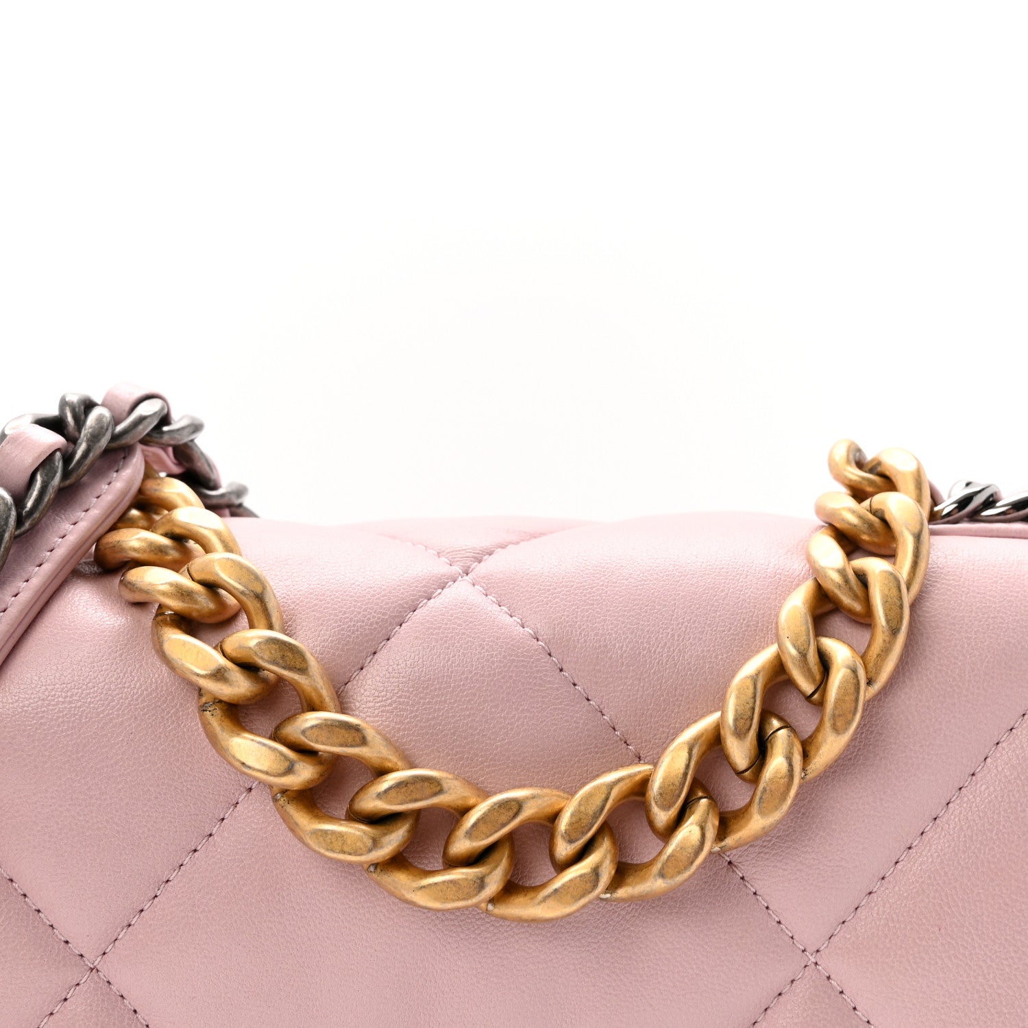 Chanel Lambskin Quilted Medium Chanel 19 Flap Light Pink 8 of 10