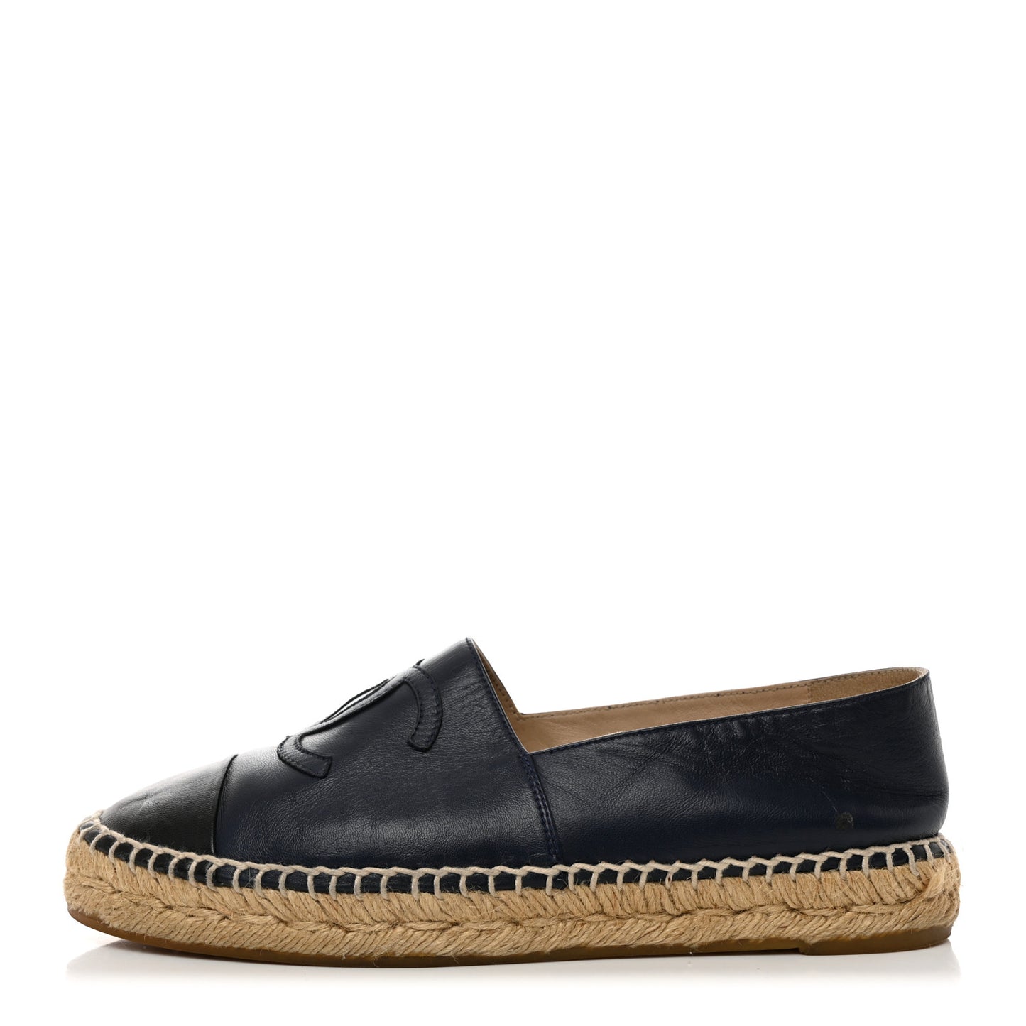 Lambskin CC Espadrilles 39 Navy Black