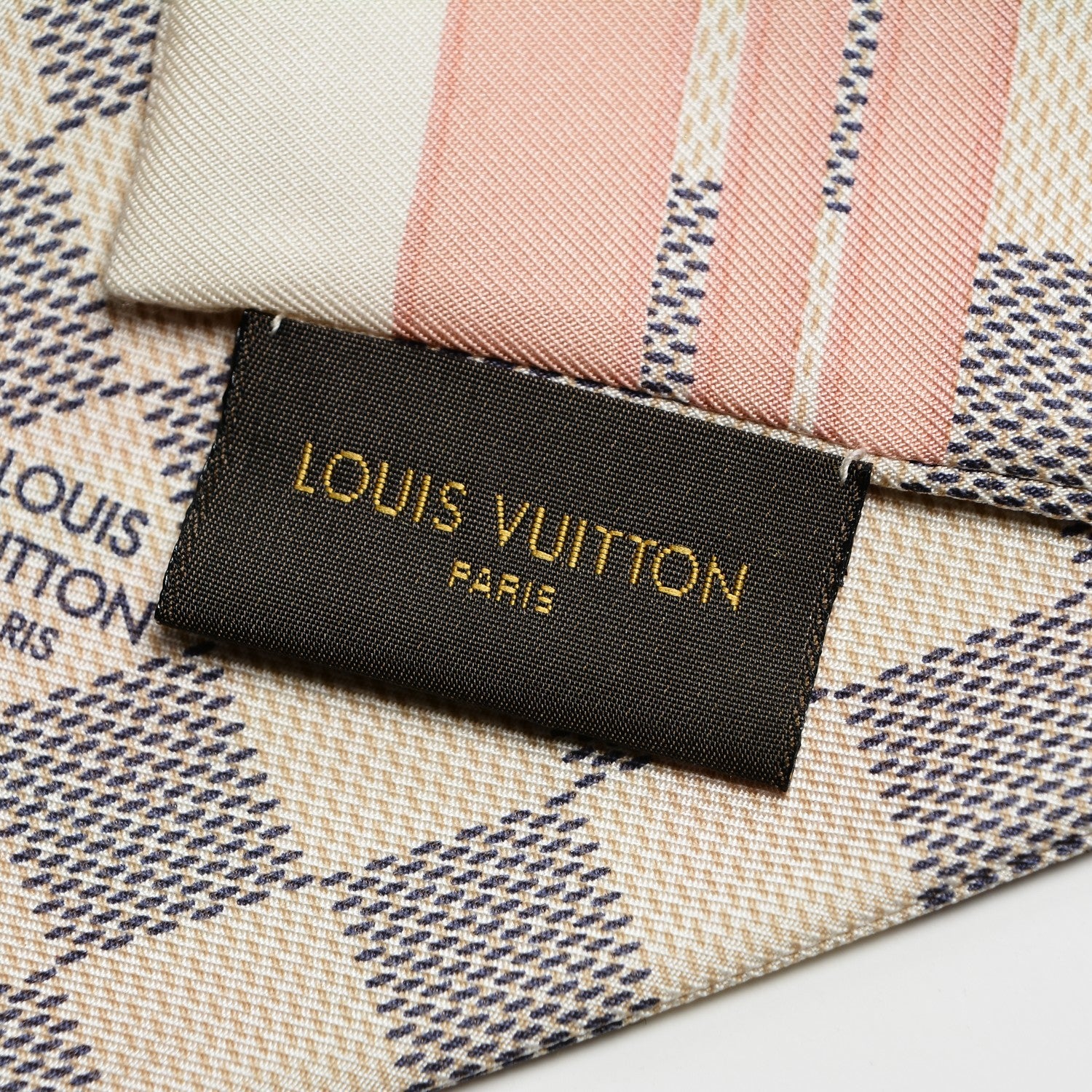 Louis Vuitton Silk Damier Azur Tahitienne Bandeau Rose Ballerine 5 of 5