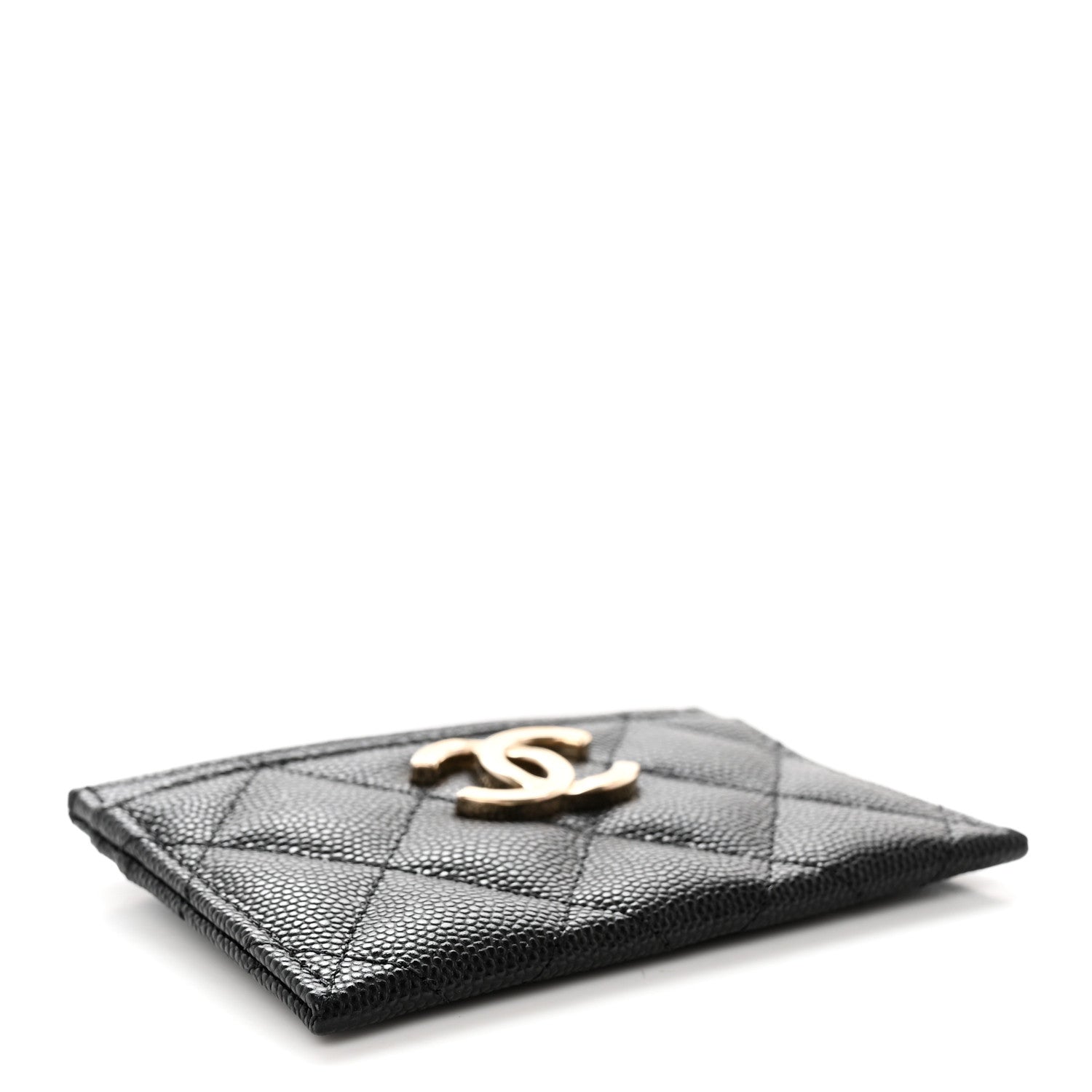 Chanel Caviar Quilted Striated Card Holder Black 4 of 11