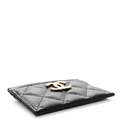 Chanel Caviar Quilted Striated Card Holder Black 4 of 11