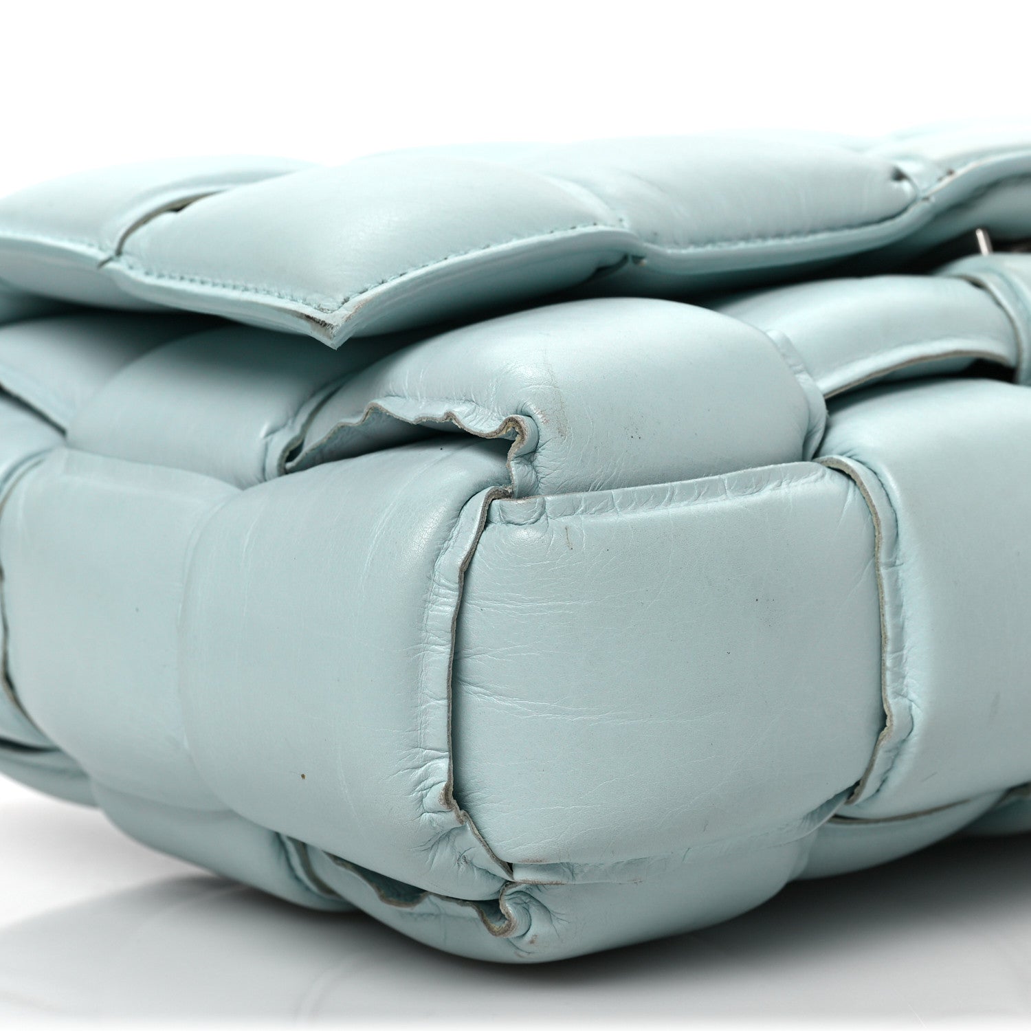 Bottega Veneta Paper Calfskin Maxi Intreccio Padded Cassette Crossbody Bag Spearmint 7 of 11