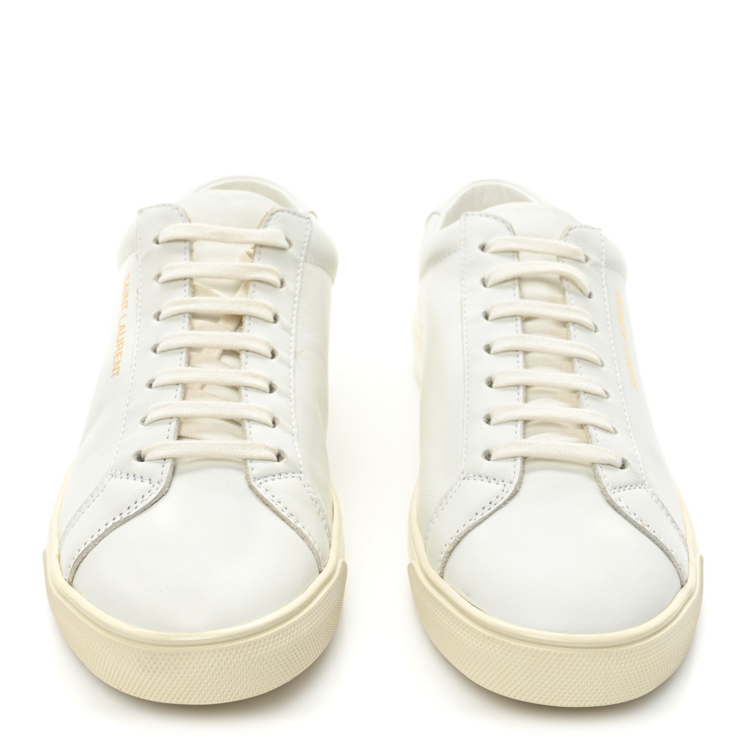Saint Laurent Calfskin Andy Low Top Sneakers 40 Blanc Optique 2 of 9