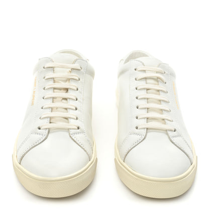 Saint Laurent Calfskin Andy Low Top Sneakers 40 Blanc Optique 2 of 9