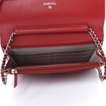 Chanel Caviar Timeless CC Wallet On Chain WOC Red 5 of 14