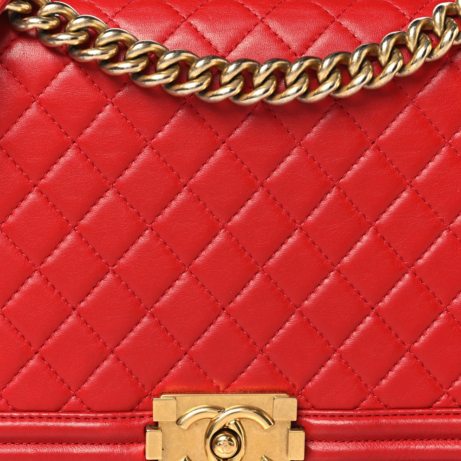 Chanel Lambskin Quilted New Medium Boy Flap Red 8 of 13