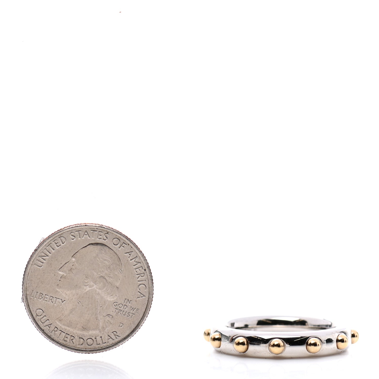 Hermes Palladium Permabrass Mini Dog Scarf Ring 2 of 4