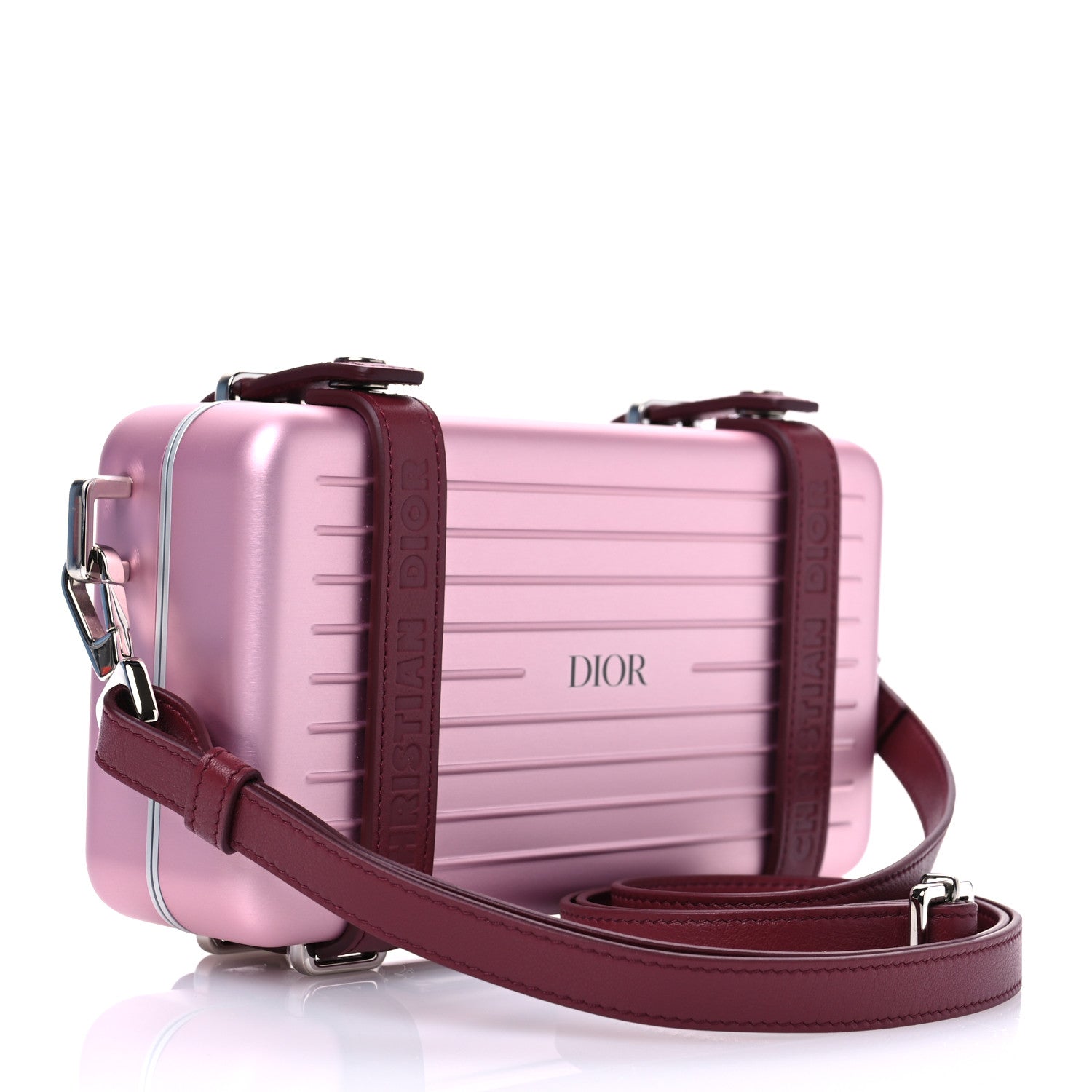 Christian Dior X RIMOWA Aluminum Personal Clutch On Strap Rose 2 of 11