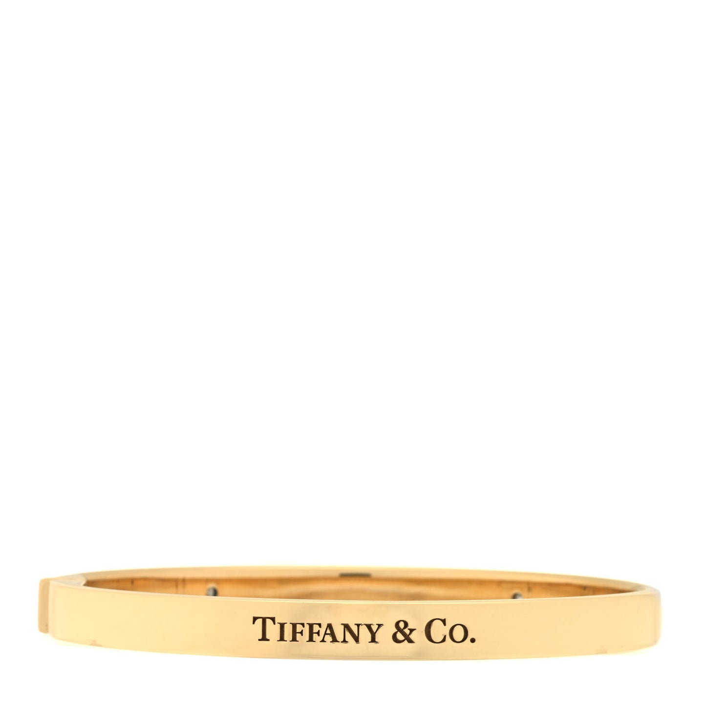 18K Yellow Gold Diamond Hinged Bangle Bracelet