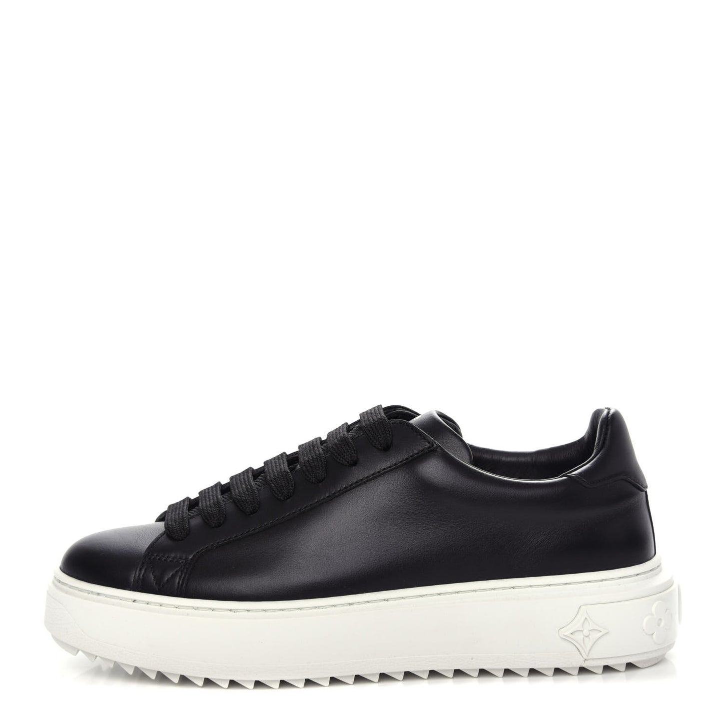 Calfskin Time Out Sneakers 35.5 Black